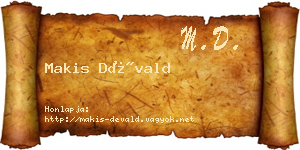 Makis Dévald névjegykártya